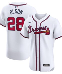 Matt Olson Atlanta Braves Nike Home Elite Player Jersey - White
