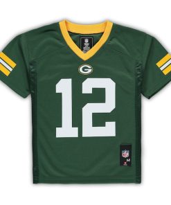 Alternative view of Aaron Rodgers Green Bay Packers Preschool Replica Player Jersey - Green