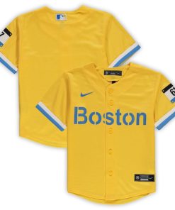 Boston Red Sox Nike Preschool MLB City Connect Replica Team Jersey - Gold