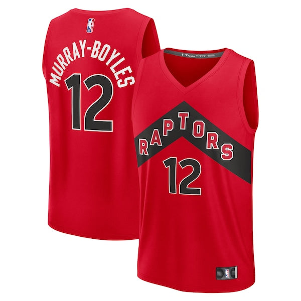 Collin Murray-Boyles Toronto Raptors 2025 NBA Draft First Round Pick Fast Break Replica Jersey - Icon Edition - Red