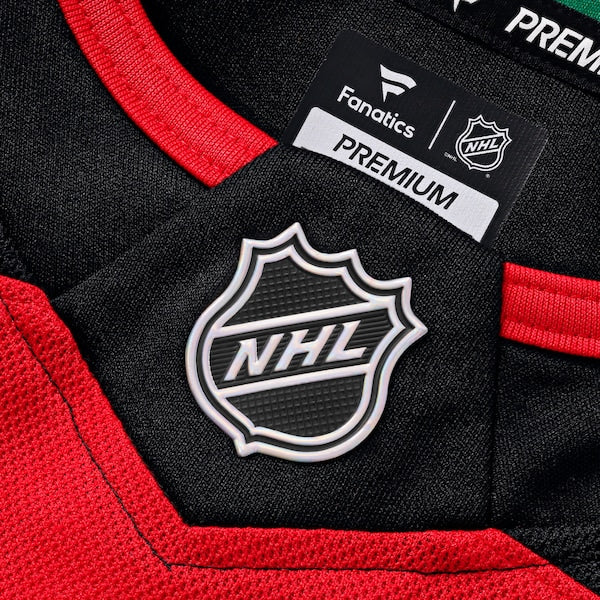 Nico Hischier New Jersey Devils Home Premium Jersey - Red/Black/White - Image 6