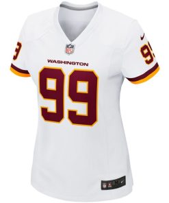 Alternative view of Chase Young Washington Football Team Nike Women's Game Player Jersey - White