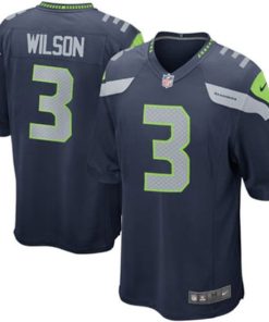Alternative view of Russell Wilson Seattle Seahawks Nike Youth Team Color Game Jersey - College Navy/White