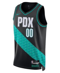 Alternative view of Portland Trail Blazers Nike Unisex 2025/26 City Edition Swingman Custom Jersey - Black