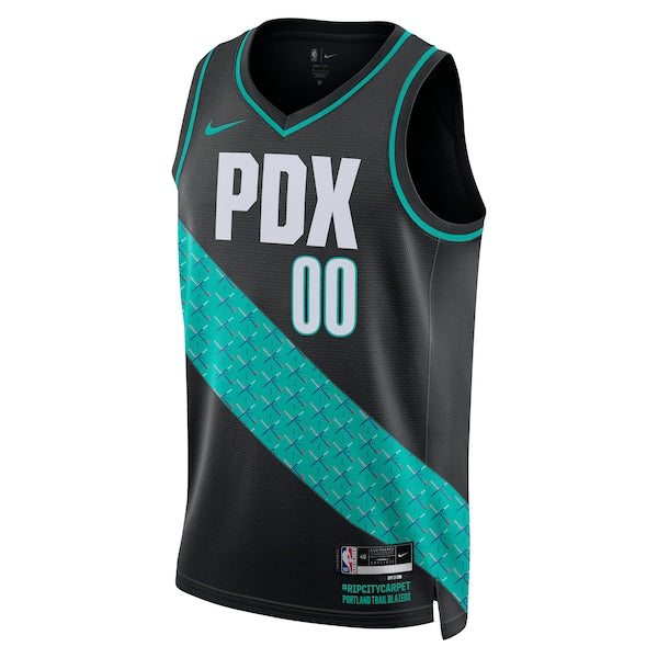 Portland Trail Blazers Nike Unisex 2025/26 City Edition Swingman Custom Jersey - Black - Image 2
