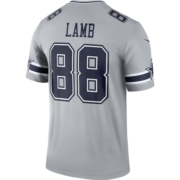 CeeDee Lamb Dallas Cowboys Nike Inverted Legend Jersey - Gray - Image 3