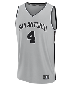 Alternative view of De'Aaron Fox San Antonio Spurs  Fast Break Jersey - Statement Edition - Silver