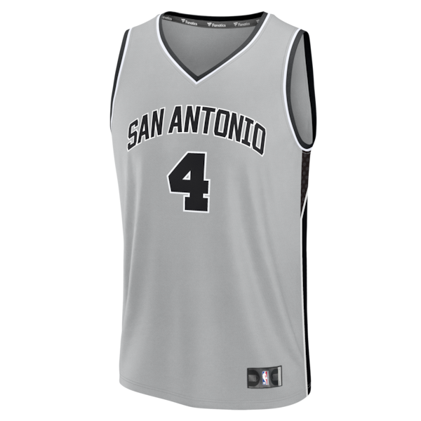 De'Aaron Fox San Antonio Spurs Youth Fast Break Jersey - Statement Edition - Silver - Image 2