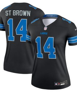 Amon-Ra St. Brown Detroit Lions Nike Women's Legend Jersey - Black
