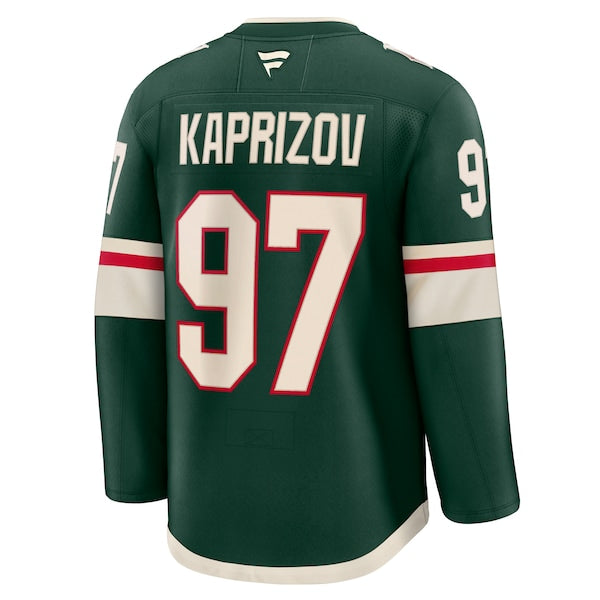 Kirill Kaprizov Minnesota Wild Home Premium Jersey - Green/White - Image 4