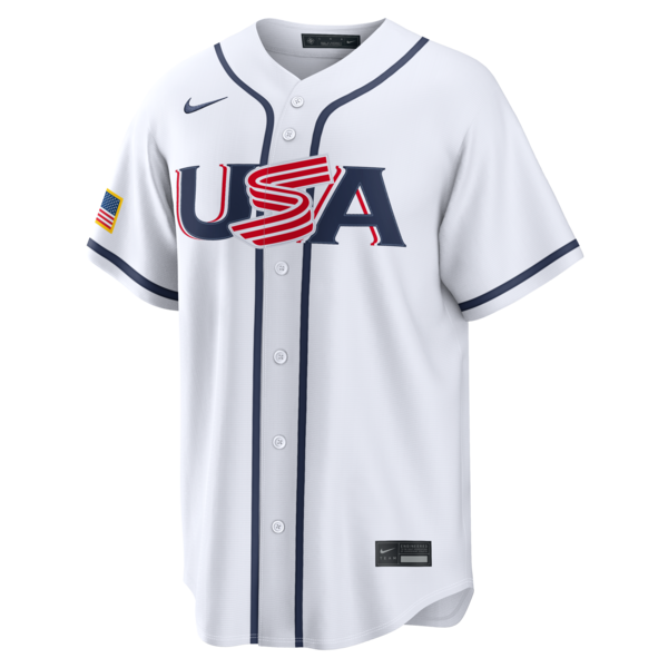 Alex Bregman USA Baseball Nike 2026 World Baseball Classic Home Stadium Jersey - White/Navy - Image 3