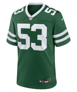 Alternative view of Zaire Barnes New York Jets Nike Team Game Jersey - Legacy Green