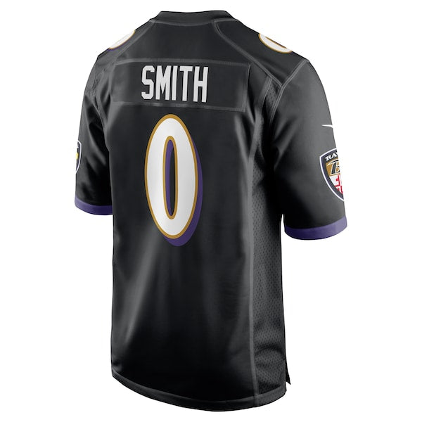 Roquan Smith Baltimore Ravens Nike Team Game Jersey - Black/Purple/White - Image 4