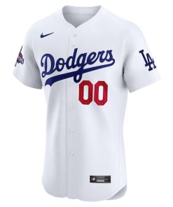 Alternative view of Los Angeles Dodgers Nike 2024 World Series Champions Home Elite Custom Jersey - White