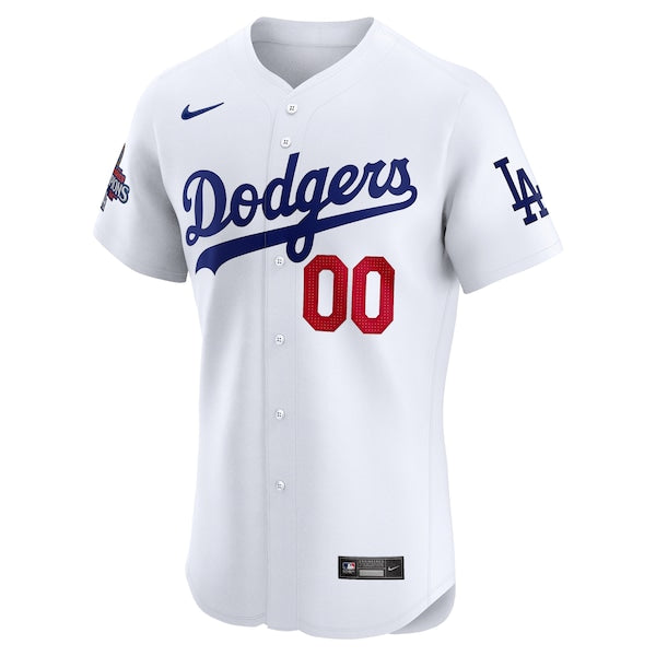 Los Angeles Dodgers Nike 2024 World Series Champions Home Elite Custom Jersey - White - Image 2