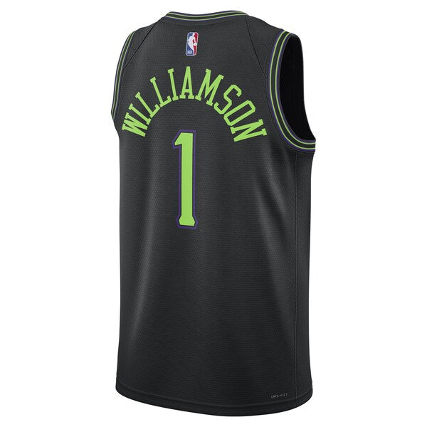 Zion Williamson New Orleans Pelicans Nike Unisex 2023/24 Swingman Jersey - Black - City Edition - Image 3
