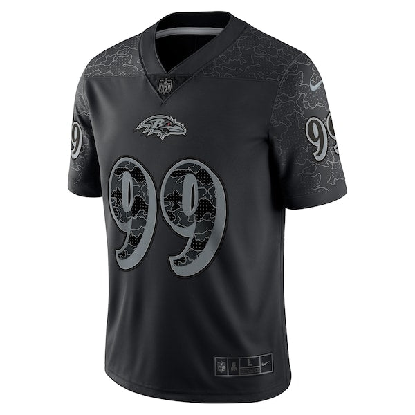 Odafe Oweh Baltimore Ravens Nike RFLCTV Limited Jersey - Black - Image 4