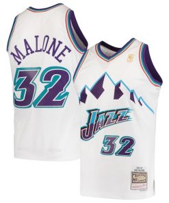 Karl Malone Utah Jazz 1996/97 Hardwood Classics Swingman Jersey - White