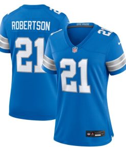 Amik Robertson Detroit Lions Nike Women's Team Game Jersey -  Blue