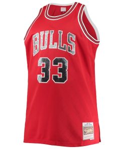 Alternative view of Scottie Pippen Chicago Bulls Big & Tall 1997/98 NBA 75th Anniversary Diamond Swingman Jersey - Red