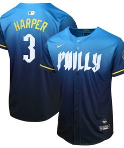 Bryce Harper Philadelphia Phillies Nike Youth 2024 City Connect Limited Player Jersey - Blue