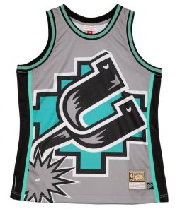 Alternative view of San Antonio Spurs Hardwood Classics Blown Out Fashion Jersey - Gray