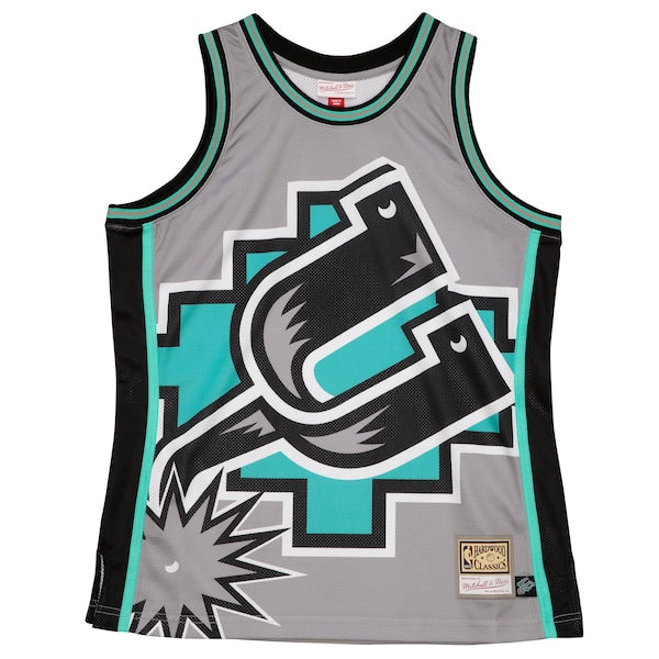 San Antonio Spurs Hardwood Classics Blown Out Fashion Jersey - Gray - Image 2