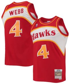 Spud Webb Atlanta Hawks Hardwood Classics Swingman Jersey - Red
