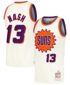 Steve Nash Phoenix Suns Chainstitch Swingman Jersey - Cream