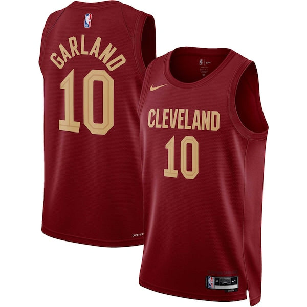 Darius Garland Cleveland Cavaliers Nike Unisex Swingman Jersey - Icon Edition - Wine/White - Image 2