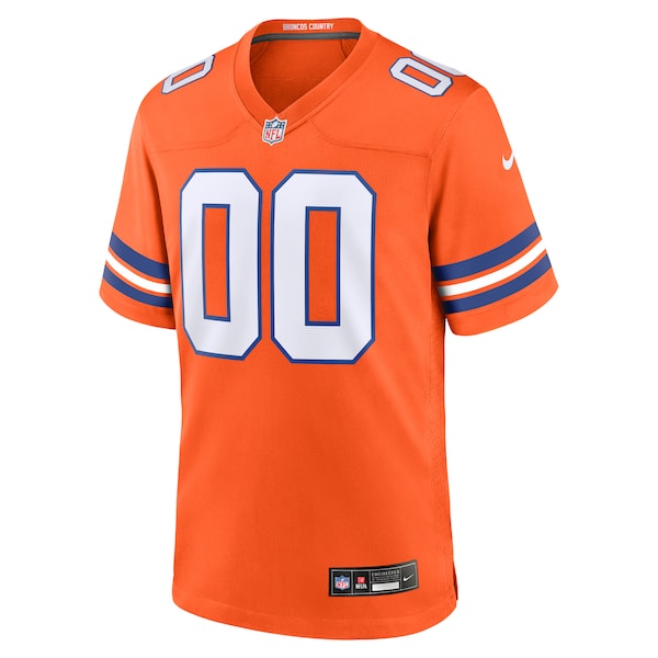Denver Broncos Nike Youth 2nd Alternate Custom Replica Jersey - Orange - Image 7