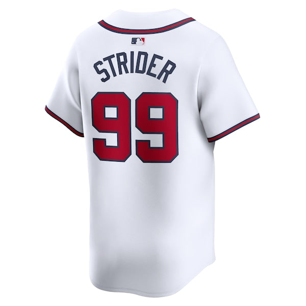 Spencer Strider Atlanta Braves Nike Home Limited Player Jersey - White - Image 3