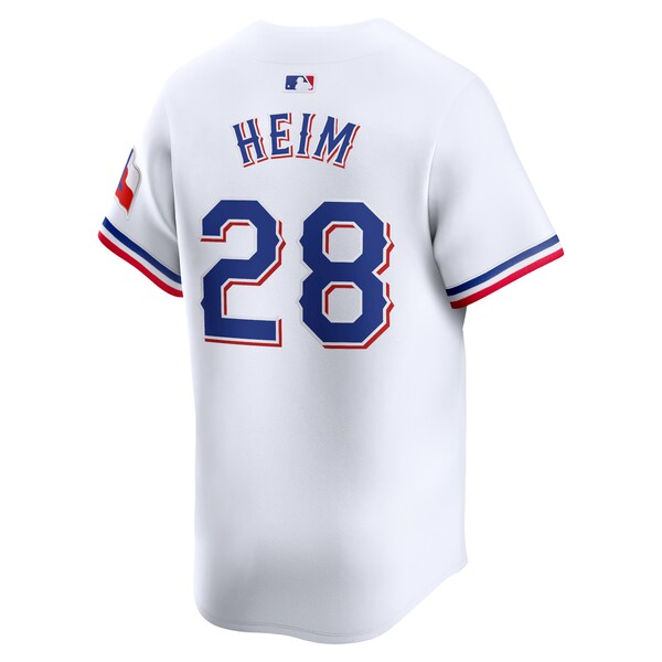 Jonah Heim Texas Rangers Nike Home Limited Player Jersey - White - Image 3