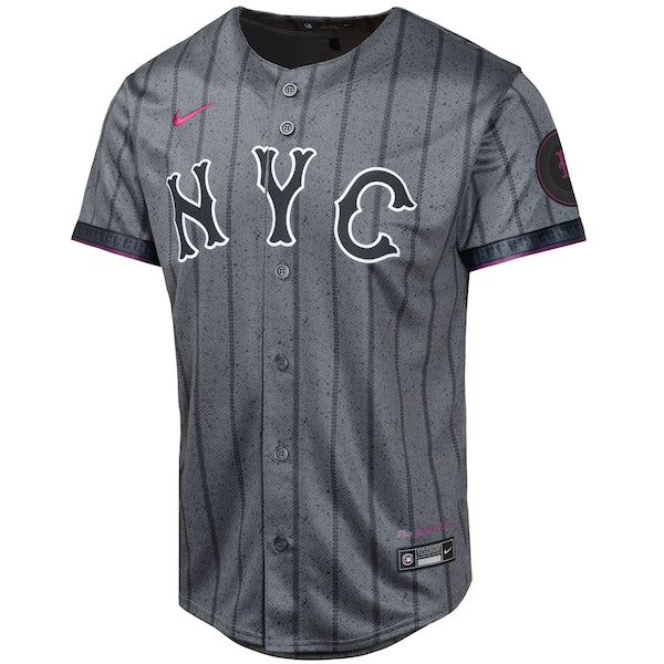 Francisco Lindor New York Mets Nike Youth 2024 City Connect Limited Player Jersey - Graphite - Image 2