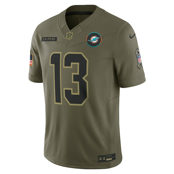 Dan Marino Miami Dolphins Nike 2025 Salute to Service Retired Limited Jersey - Olive - Image 2