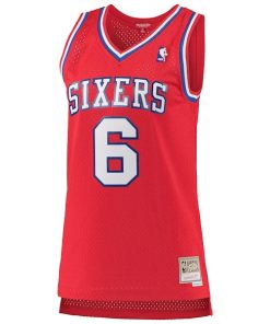 Alternative view of Julius Erving Philadelphia 76ers Women's 1982/83 Hardwood Classics Swingman Jersey - Red