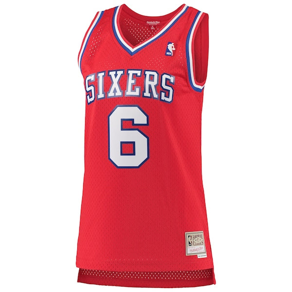 Julius Erving Philadelphia 76ers Women's 1982/83 Hardwood Classics Swingman Jersey - Red - Image 2