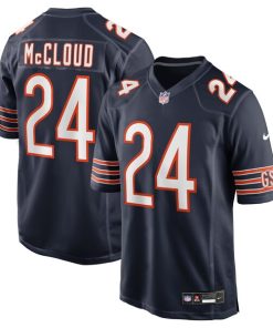 Alternative view of Nick McCloud Chicago Bears Nike Team Game Jersey -  Navy