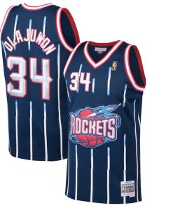 Hakeem Olajuwon Houston Rockets 1996/97 Hardwood Classics Swingman Jersey - Navy