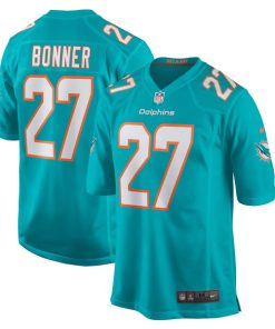 Ethan Bonner Miami Dolphins Nike  Game Jersey -  Aqua