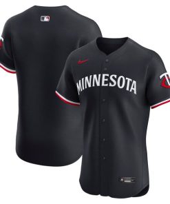 Alternative view of Minnesota Twins Nike Alternate Vapor Premier Elite Patch Jersey - Navy