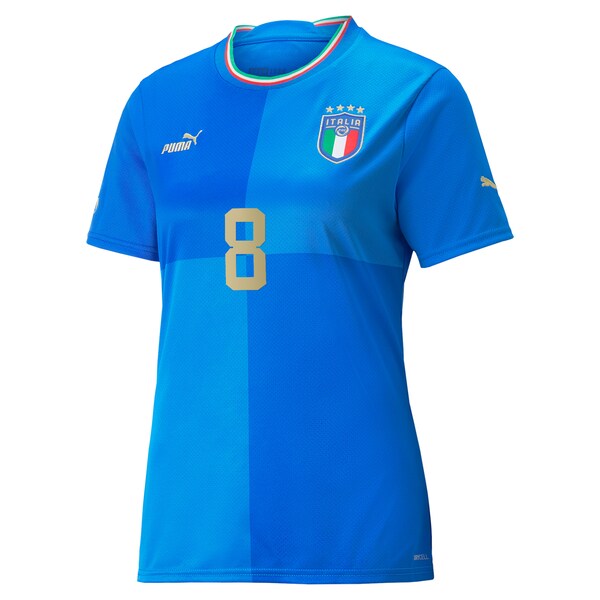 Jorginho Italy National Team Puma Women's 2022/23 Home Replica Player Jersey - Blue - Image 2