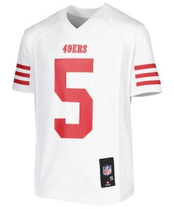 Alternative view of Trey Lance San Francisco 49ers Youth Team Replica Player Jersey - White