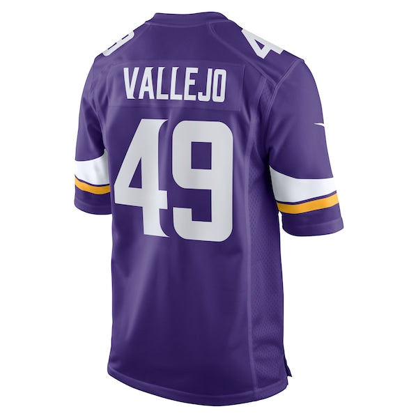 Tanner Vallejo Minnesota Vikings Nike Team Game Jersey - Purple - Image 3