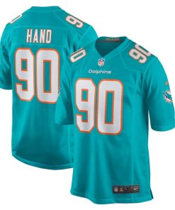 Alternative view of Da'Shawn Hand Miami Dolphins Nike  Game Jersey -  Aqua