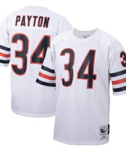 Alternative view of Walter Payton Chicago Bears Big & Tall 1985 Retired Player Replica Jersey - White/Navy