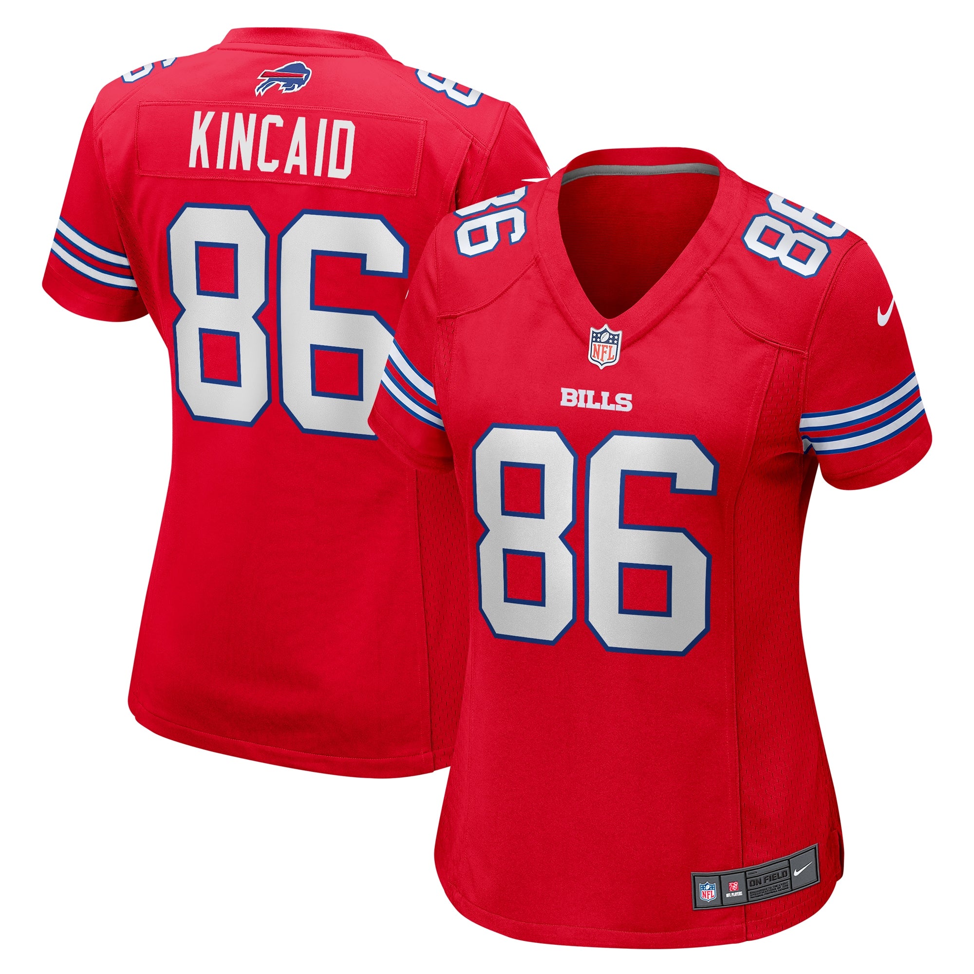 Dalton Kincaid Buffalo Bills Nike Women's Home Game Jersey - Royal/Red - Image 5