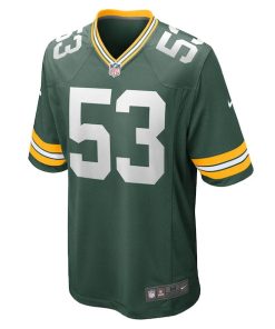 Alternative view of Arron Mosby Green Bay Packers Nike Team Game Jersey -  Green