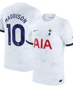 James Maddison Tottenham Hotspur Nike 2023/24 Home Stadium Replica Player Jersey - White/Tan