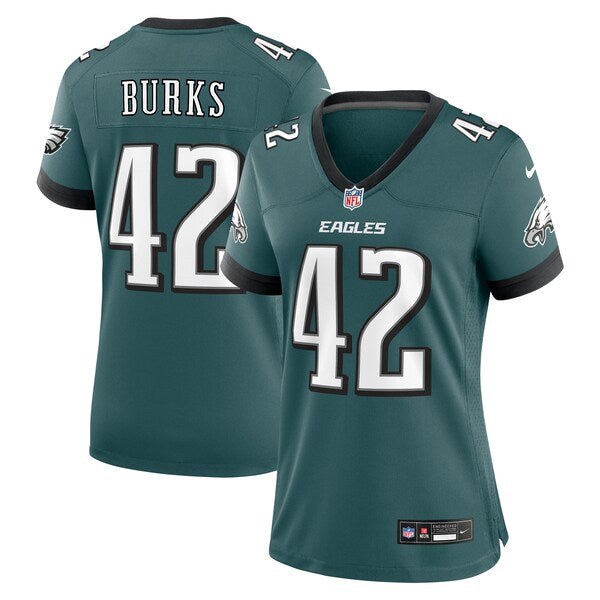 Oren Burks Philadelphia Eagles Nike Women's Game Jersey - Midnight Green